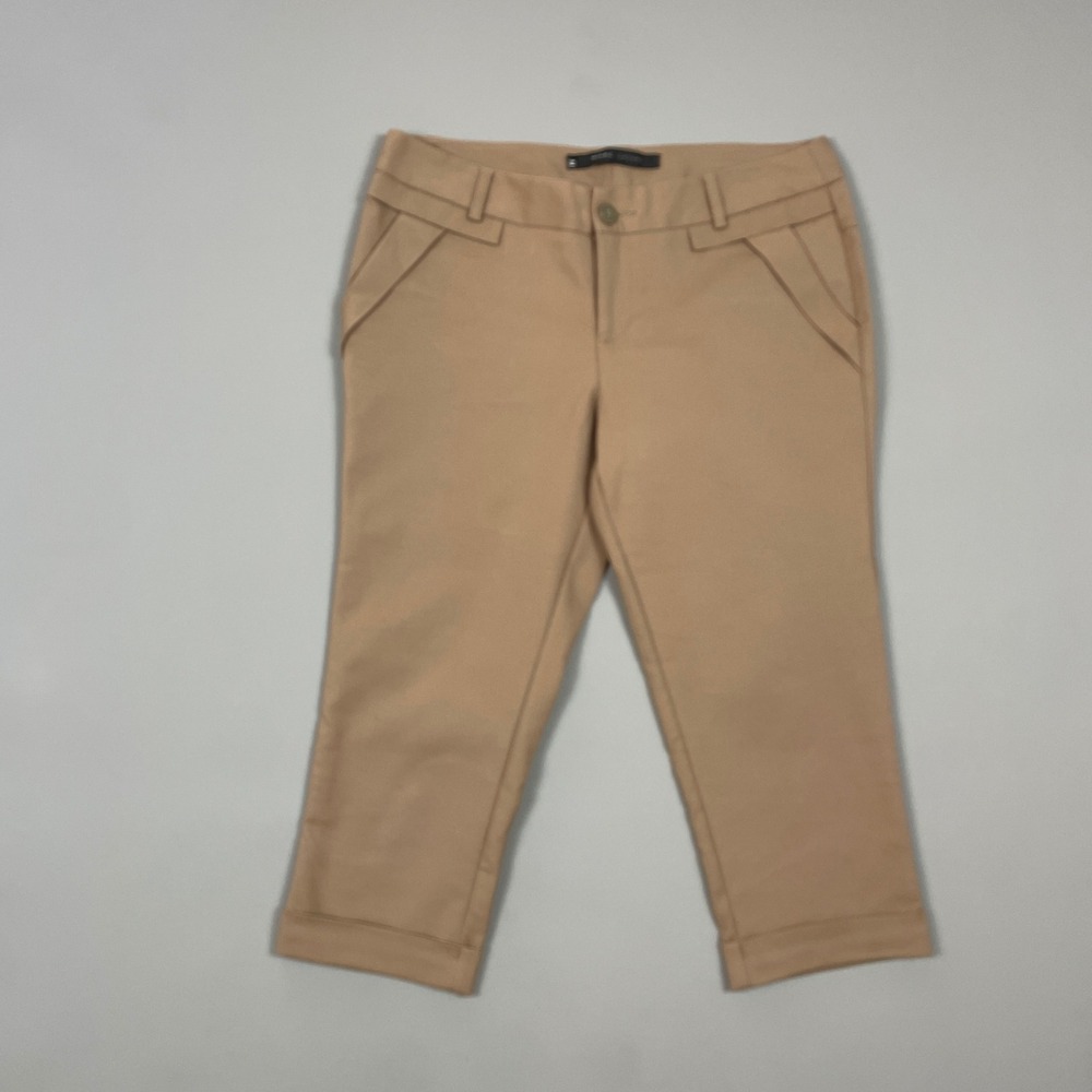 Marc Jacobs Tan Khaki Cropped Trousers Cuffed Capri Pants Womens Size M
